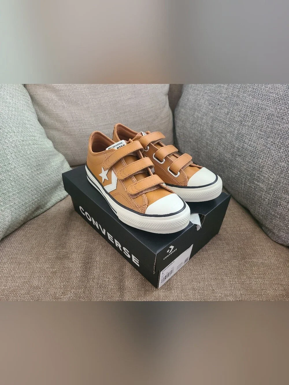 NEW Converse Kids Easy-On Star Player Oxford Leather Sneakers - Sz 3
